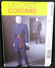 Civil War Reenactment Military Uniform Size S M L McCalls 4745 Uncut Pattern