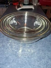 Vintage Set of 3 Pyrex Clear Glass Nesting Bowls #322, #323, #325 Nice Condition