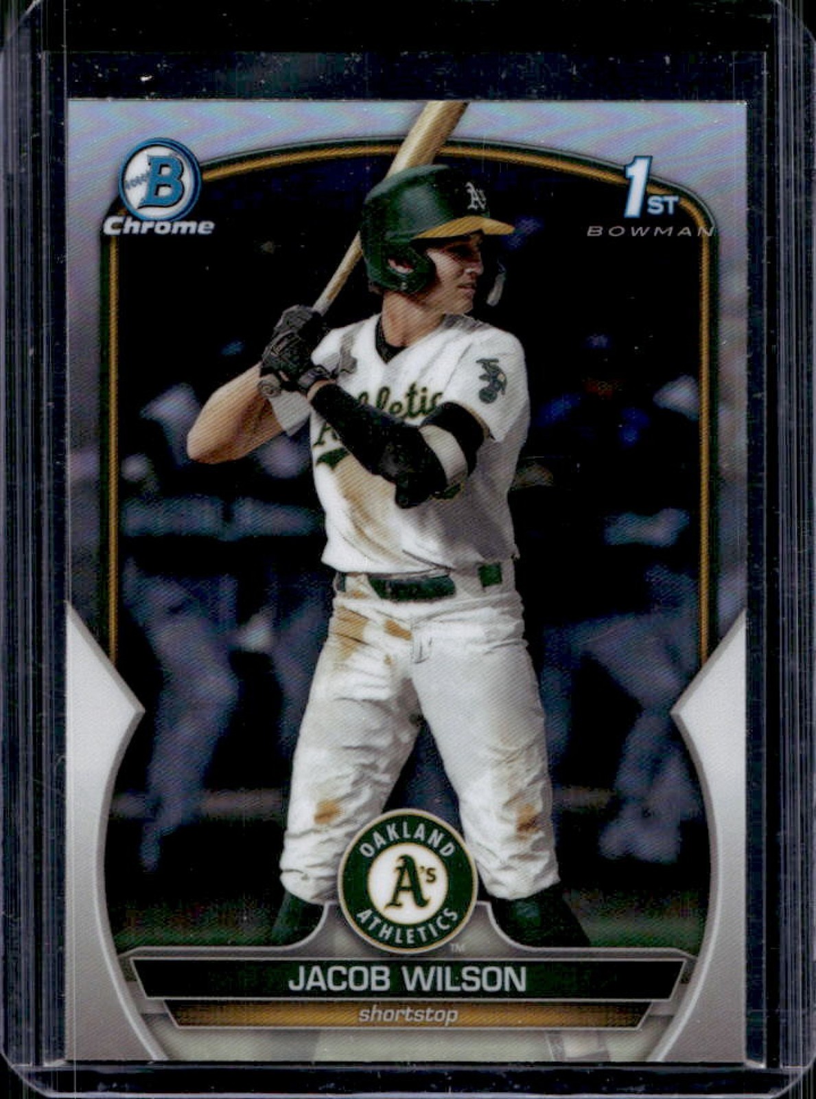 2023 Bowman Draft Jacob Wilson Chrome Refractor 1st Prospect #BDC-121 Athletics