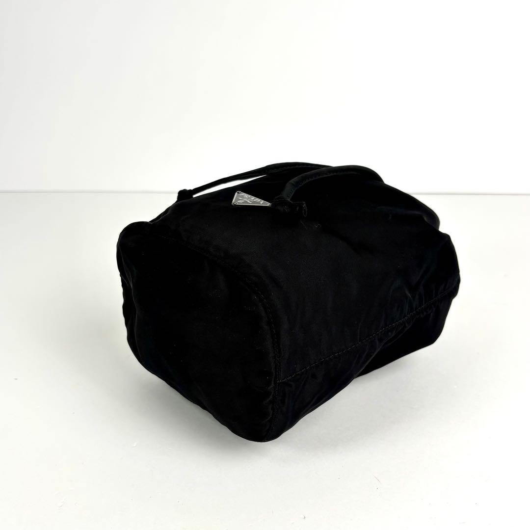 PRADA Drawstring Pouch Mini Bag Triangle Logo Bla… - image 8