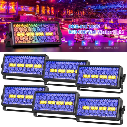 1-10 PIEZAS 180W RGB COB LED Luz de lavado de pared Estroboscópica DMX Luz de haz de escenario Luz de fiesta - Imagen 16 de 19