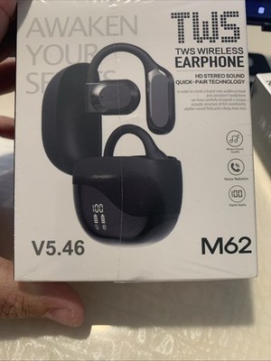 TWS Wireless Earbud Earphones HD W/translation Capabilities New M62 V5.46