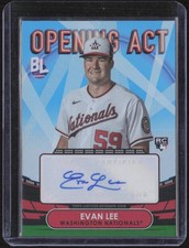 2023 Topps Big League #OAA-EL Evan Lee Opening Act Autographs Blue Foil