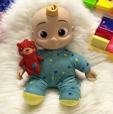 Cocomelon Bedtime JJ Doll Musical Plush Singing Toy Red Teddy Bear 13  Tested