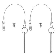 2-Pack Quick Release Pins, 6mm Dia. 68mm Usage Bimini Top Pin, 80mm W/Lanyard