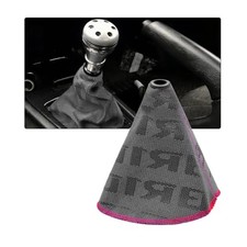 Car Shift Boot Cover, Fabric Shifter Lever Knob Boot Dustproof Cover with Gray