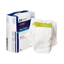 Curity  Unisex Baby Diapers, Heavy Absorbency, Disposable, Size 6, 35 lbs