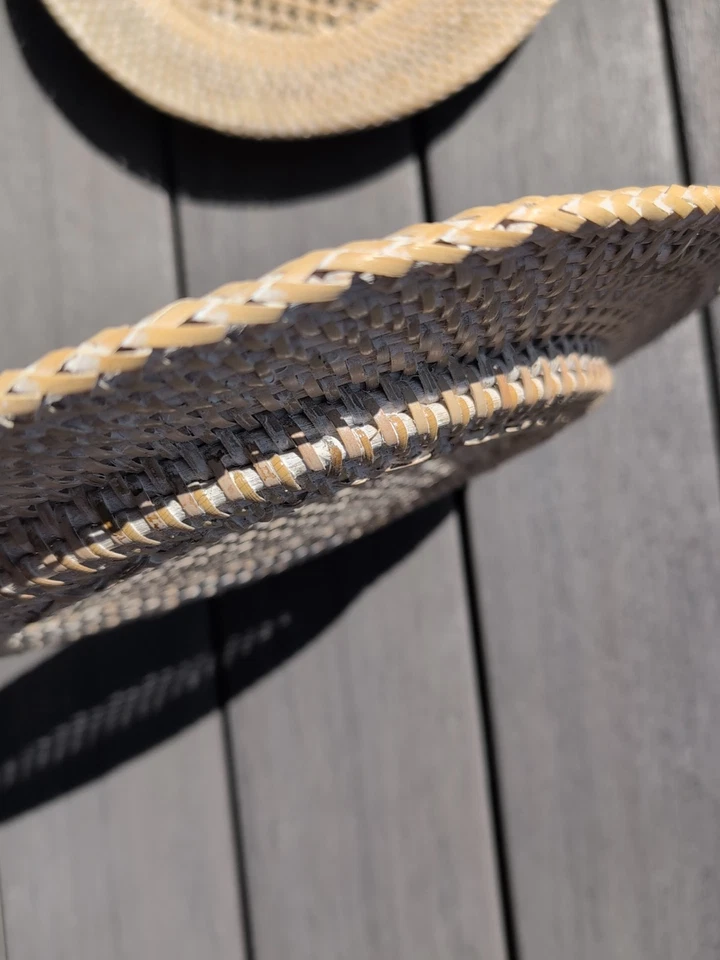 Juego de 4 cargadores de placa encalados de ratán nuevos Foto 3 de 4