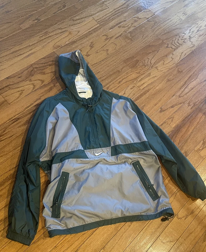 Nike Air Jacket L Colorblock Cortavientos Sudadera con Capucha Anorak Centro Swoosh Para Hombres Grande Foto 3 de 4