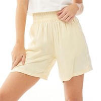 ADIDAS Originals Women's 3-Stripes Yellow Satin Shorts Easy NEW/BNWT