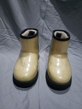 UGG Classic Clear Mini II Cream Waterproof Boots Kids Size 2 Youth