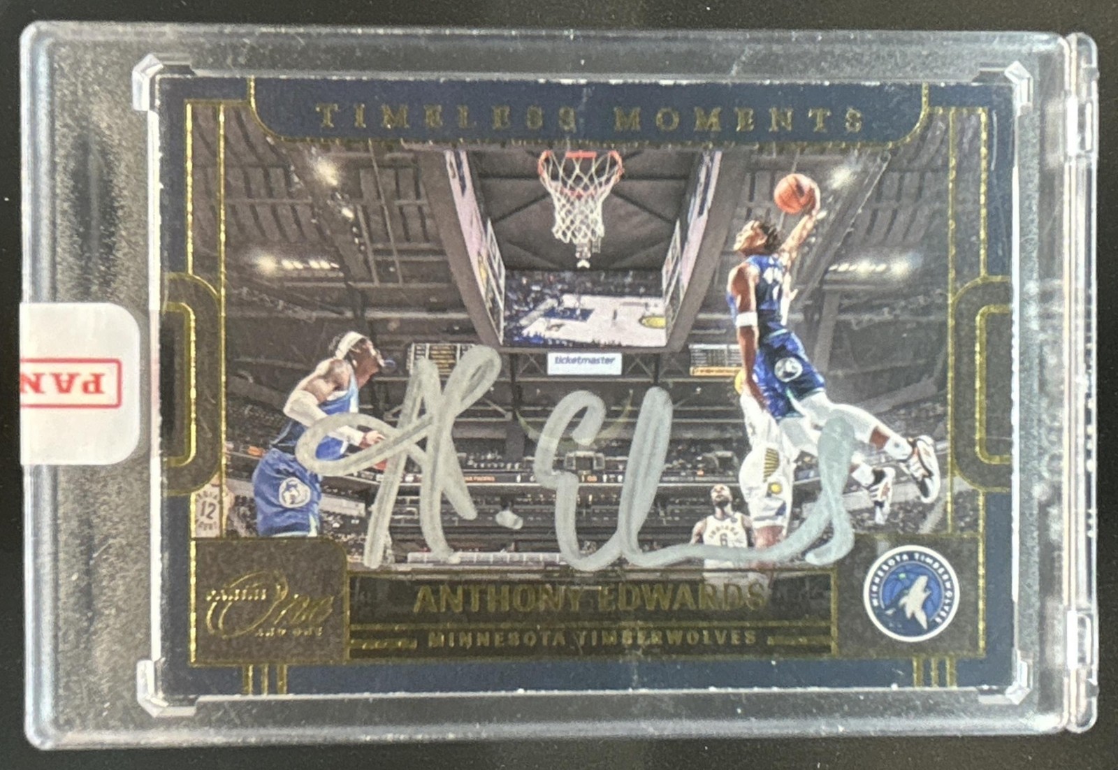 2025 Black Box Panini One & One Anthony Edwards Timeless Moments Auto #1/1