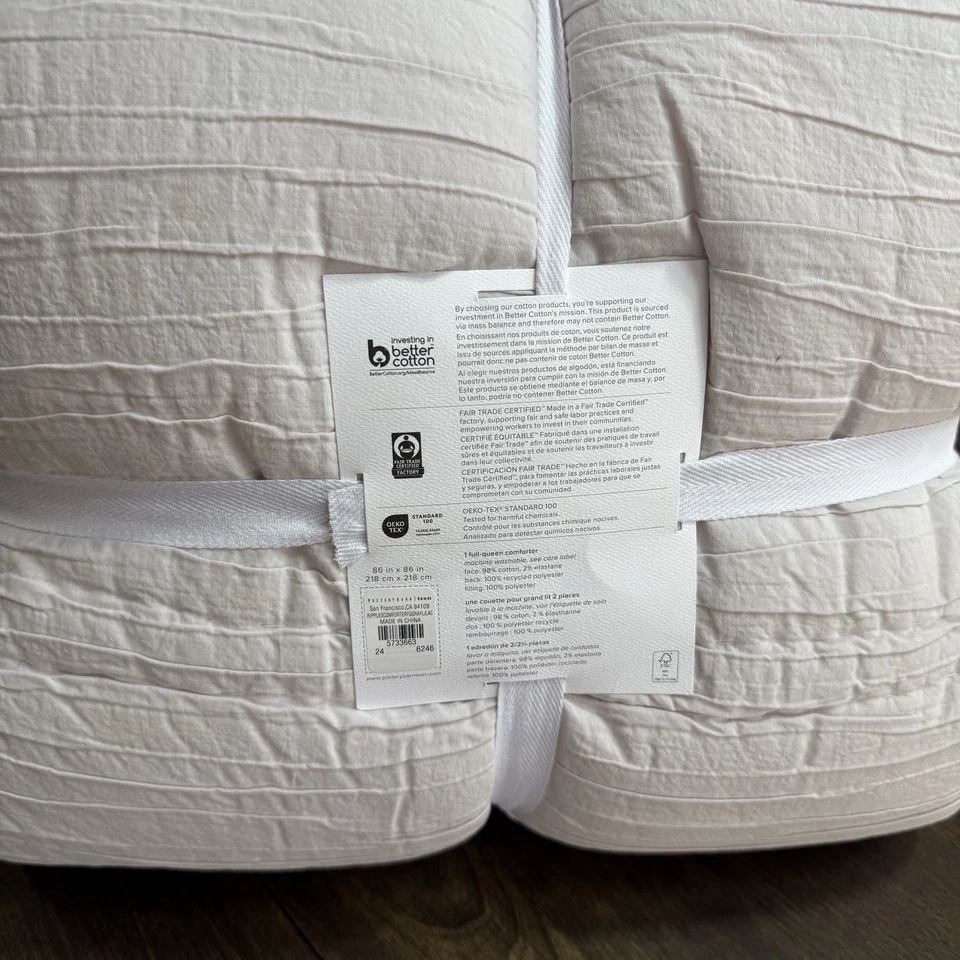 EDREDÓN COMPLETO/REINA ONDULADO ONDULADO ADOLESCENTE GRANERO CERÁMICA ~ GRIS LILA Foto 4 de 4