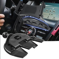 1X Soporte para teléfono celular con ranura para CD de automóvil Base de cabeza de bola de 17 mm para teléfono Soporte GPS