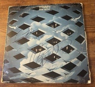 ROGER DALTREY AND JOHN ENTWISTLE THE WHO AUTOGRAPH SIGNED TOMMY ALBUM VINYL LP