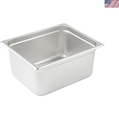Durable Stainless Steel Steam Pan 6-Inch - NSF Listed for Professional Use