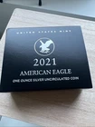 American Eagle 2021 W Silver Uncirculated Coin One Ounce with Box and COA