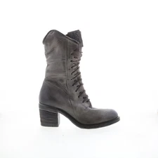 A.S. 98 Jasper Womens Gray Leather Zipper Casual Dress Boots