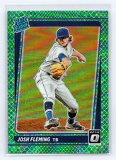 2021 Donruss Optic #92 Josh Fleming Green Dragon #/88 Rookie Tampa Bay Rays