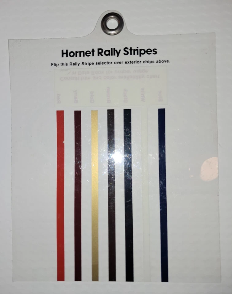 1970-80's AMC Matador Gremlin Hornet Rally Stripe Sample Hanger American Motors - Image 4 of 4