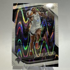 2025 Panini Prizm WNBA Jackie Young White Seismic Prizm #23 Las Vegas Aces