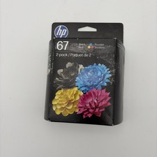 HP 67 2-pack Black/Tri-color Original Ink Cartridges, Sox. 05/2027