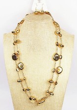 56" Gold Tone Chain Necklace  Earrings Set Fashion Costume Jewelry jxt9 New