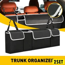 2Set for Car Trunk Cargo Organizer Back Hanging Storage Seat Organizer Bag Trunk