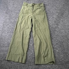 MAEVE The Colette Crop Wide-Leg Pants Women's Size 28 Army Green