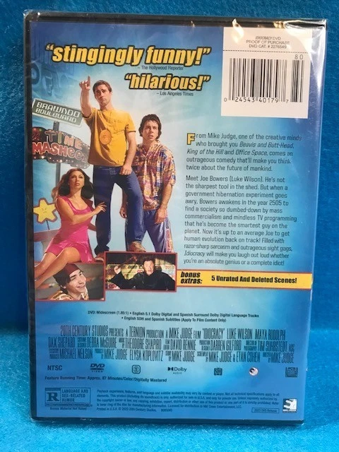 IDIOCRACY Movie (DVD, 2023) Brand New Sealed (NTSC Region 1 US/Canada) Foto 2 de 2