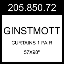 IKEA GINSTMOTT Curtains 1 Pair White/with Heading Tape  57x98" 205.850.72