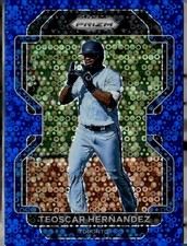 2022 Panini Prizm Teoscar Hernandez Blue Donut Circles Prizm /199 186 Blue Jays