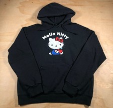 A4871 HELLO KITTY BY SANRIO Black Sweatshirt Hoodie Adult Size Medium