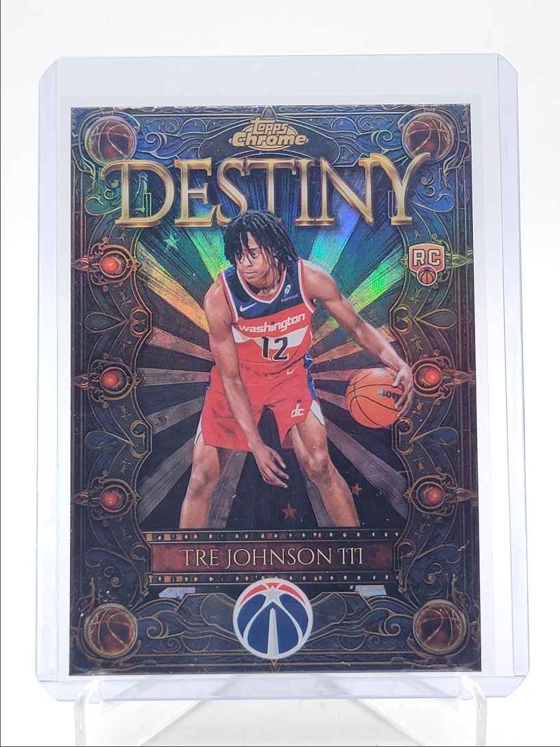 TRE JOHNSON III 2025-26 TOPPS CHROME DESTINY ROOKIE REFRACTOR RC Q5692