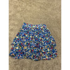 Lauren Ralph Lauren Blue Floral Tiered Skirt