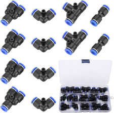 20 St&uuml;ck 6mm Air Push Schnellbefestigungen, 4 Form Push In Pneumatik Steckverbin