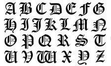 Really Great Stencils, Old English Alphabet 1 Stencil, 6x10", Letters, Capital
