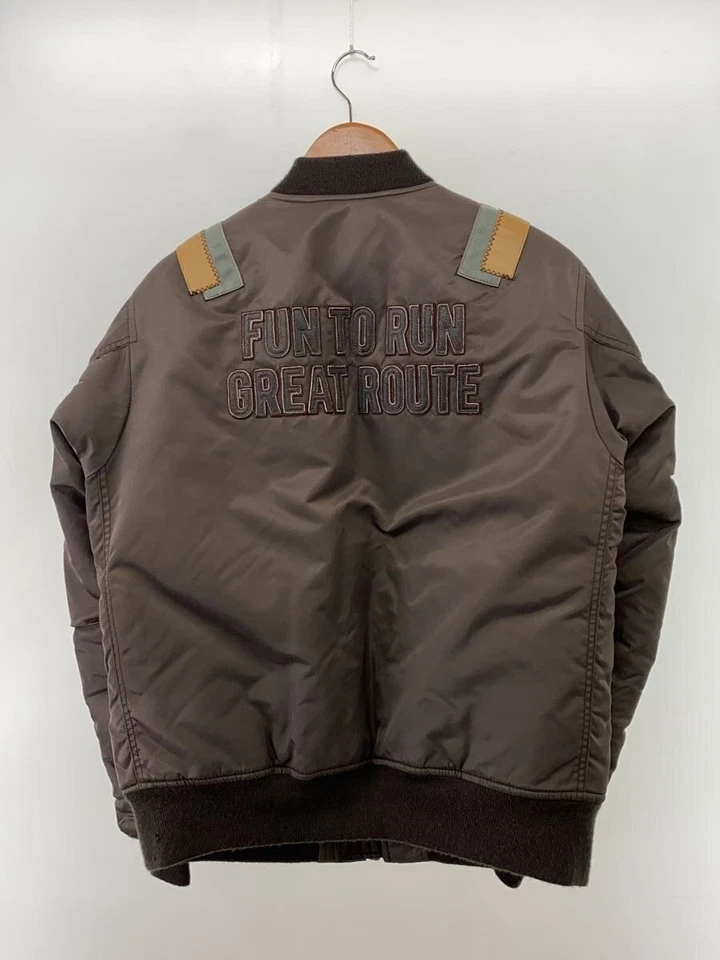 Avirex Ma-1/Patch Modified Military Leather Jacket/L/Nylon/Gry/6122043 1712 - Image 2 of 4