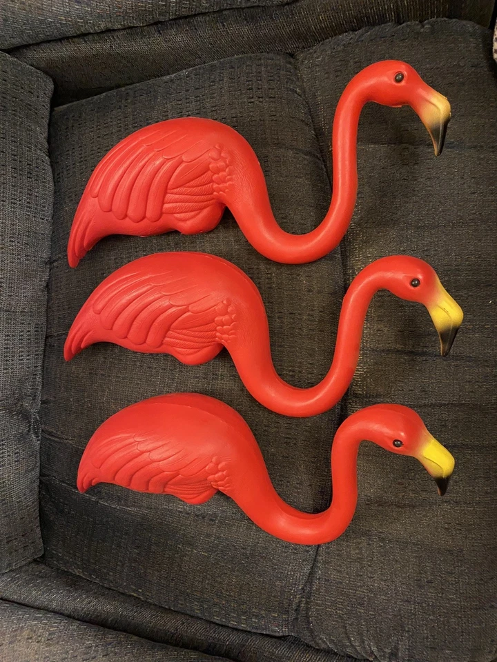 Moldes soplados vintage (3) Featherstone rosa/rojo de Union Products EE. UU. 18" Foto 4 de 4