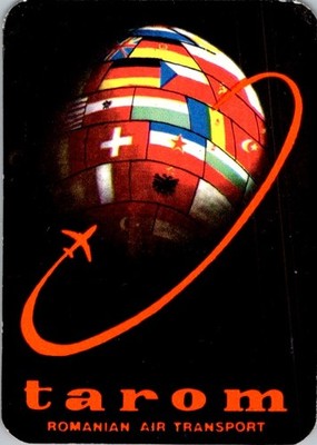 1977 TAROM Romania Airline Pocket Calendar Bilingual Romanian English