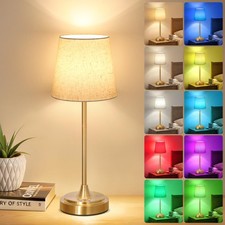 Cordless Rechargeable Table Lamp 3 Colors 7 RGB Dimmable Light