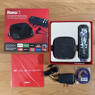 Roku 3 3rd Gen Media Streamer 4230R Black New Open Box