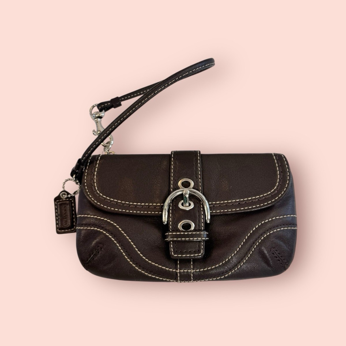 バッグ coach archive leather handbag soho y2k COACH SOHO PLEATED CREAM IVORY LEATHER Y2K TOTE SHOULDER