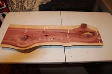LIVE EDGE THICK EASTERN RED CEDAR SLAB SHIPS FREE