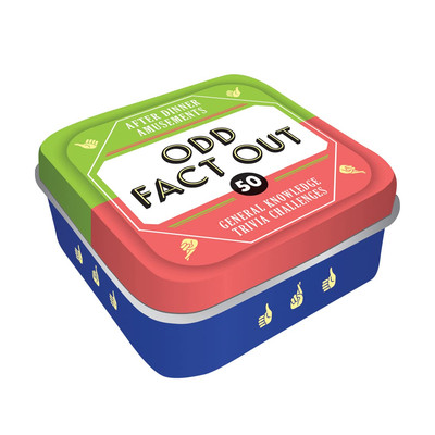 Trivia Challenge Cards Find the Odd Fact Out Family Game Portable Tin