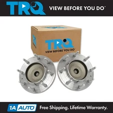 TRQ Front Wheel Bearing & Hub Assembly Pair LH RH for RWD Chevy GMC HD w/ SRW