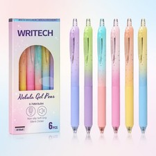 WRITECH Gel Pens Fine Point: Nebula Pen Set 1 Count Pack of 6 , Multicolor1