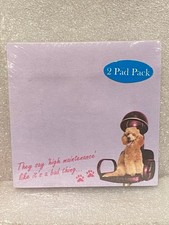 2010 2 Pad Pet Themed Sticky Note 3" X 3" NEW/SEALED m1