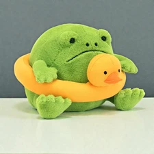 8" Ricky Rain Frog Rubber Ring Plush Toy Jellycat Amuseables Cute Gift
