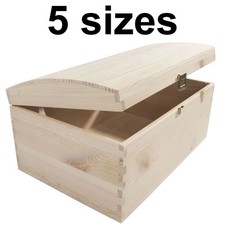 Wooden Storage Boxes / 5 Sizes / Treasure Chest Keepsake Trinket Memory Souvenir